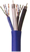 structured multimeda multi meda composite home control wire cable [2] rg6 quad RG6-QUAD 18CCS 60/40%AL - BLACK, WHITE SWEPT TO 3.0 GHz