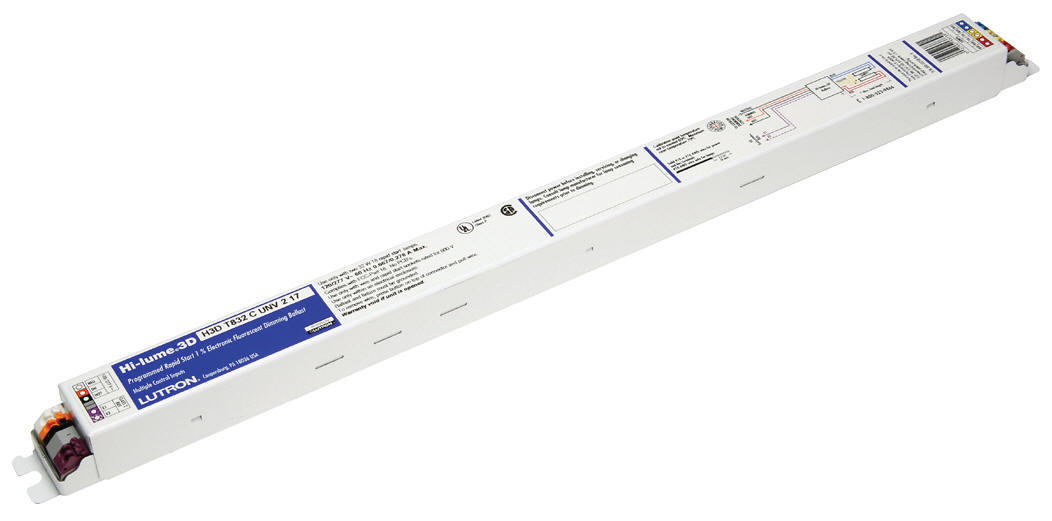 Hi-lume 3D architectural electronic dimming ballasts performance with a full-range of 100% to less than 1% fluorescent dimming, Hi-lume 3D ballasts BY Lutron