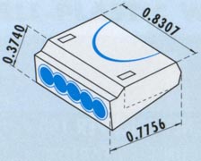 PUSH-IN WIRE CONNECTORS push in 5 cable wire