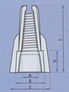 DIMENSIONS WINGED WIRE CONNECTORS TWIST ON PLATIC